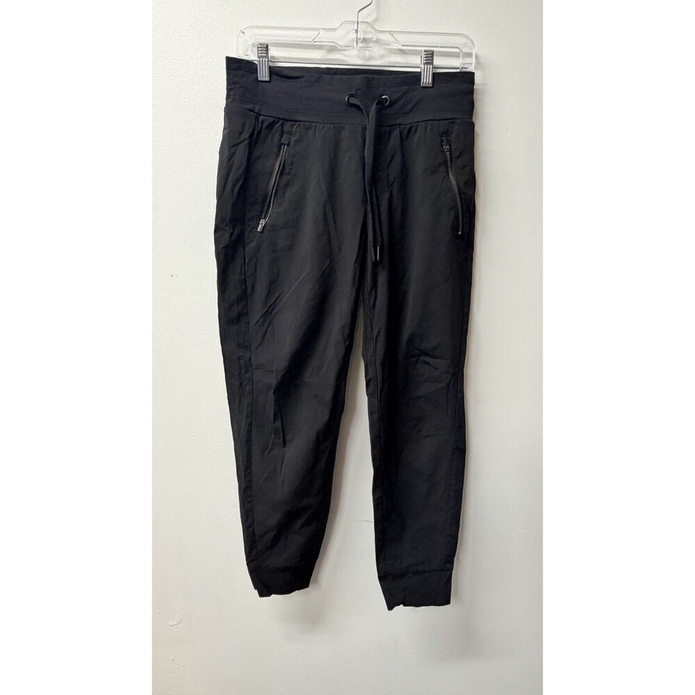 Athleta Trekkie Mid Rise Legacy Jogger Women’s Size 4 Black Pull On Zip Pocket P - Picture 2 of 9